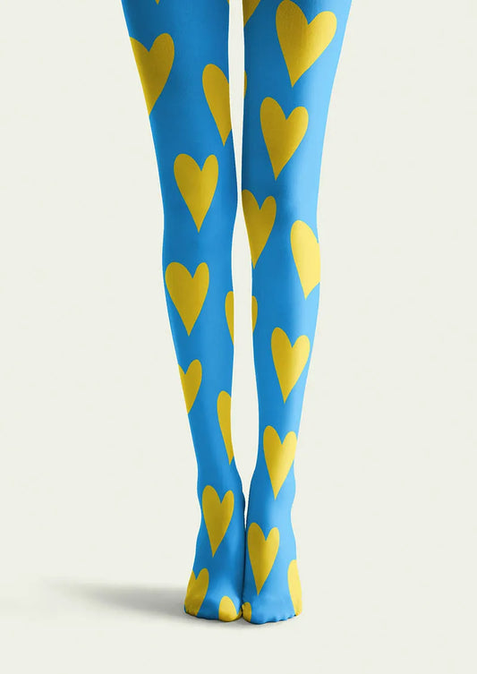 Valentine's Day Sunny Hearts Tights Hosiery Pantyhose