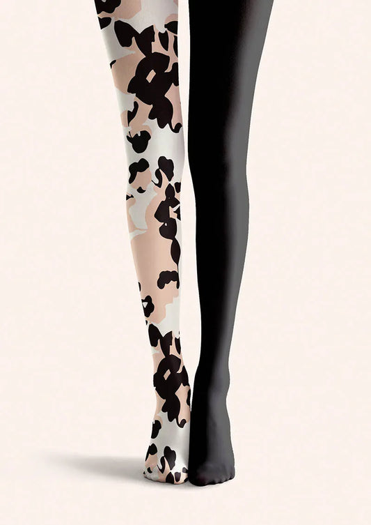 Abstract Leaf Shadow Tights Hosiery Pantyhose