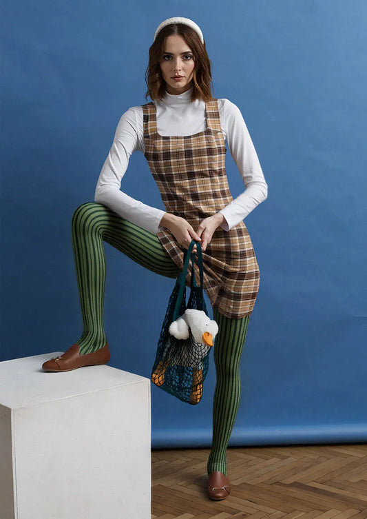 Geometric Art Forest Lines Tights Hosiery Pantyhose