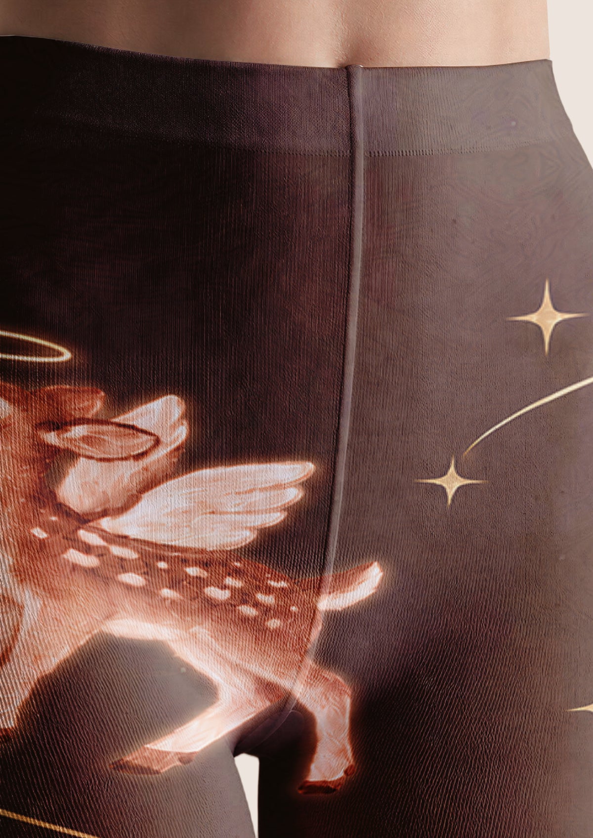 Brown Winged Fawn Tights