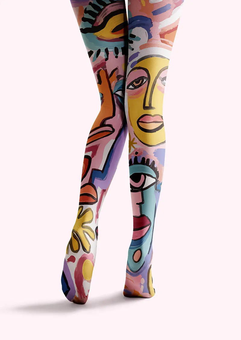 Abstract Art Picasso Form Tights Hosiery Pantyhose