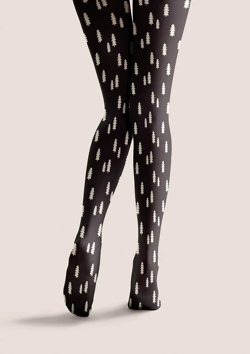 Christmas Fun Art Silent Noe Tights Hosiery Pantyhose