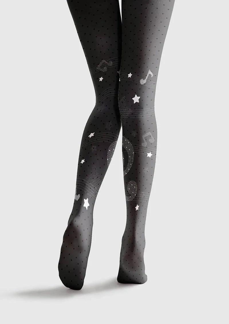 Musical elements Soundwave Split Tights Hosiery Pantyhose