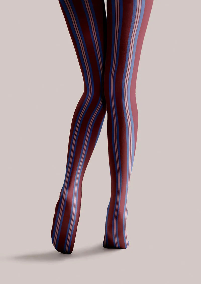 Geometric Art Vintage Groove Tights Hosiery Pantyhose