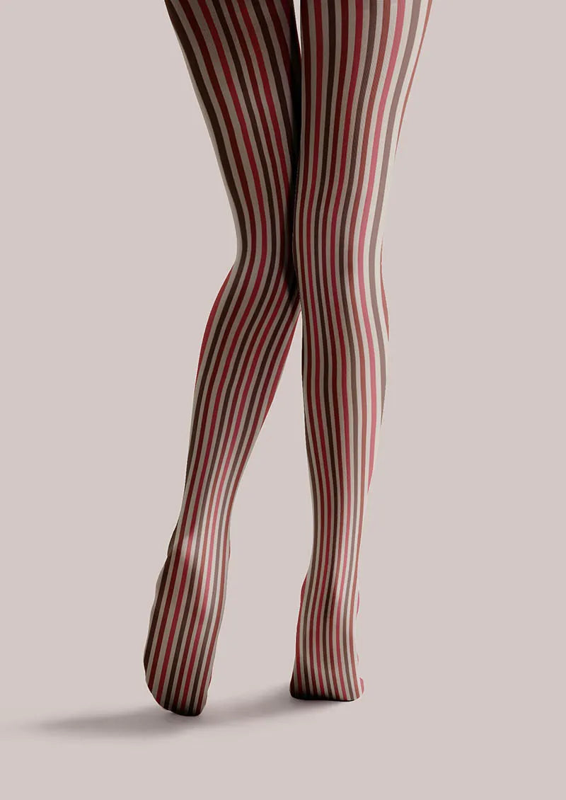 Geometric Art Soft Stripes Tights Hosiery Pantyhose