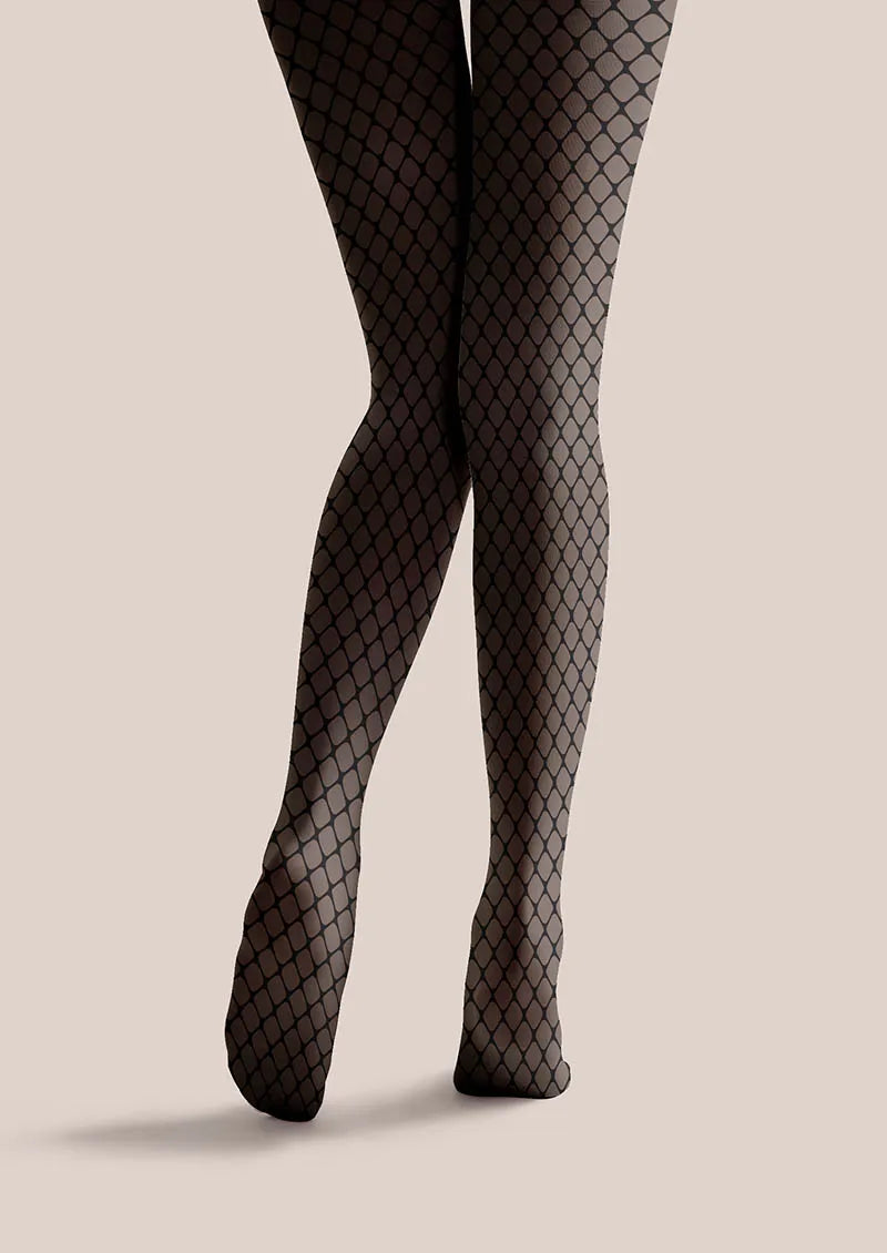 Shadow Grid Plaid Pattern Tights Hosiery Pantyhose