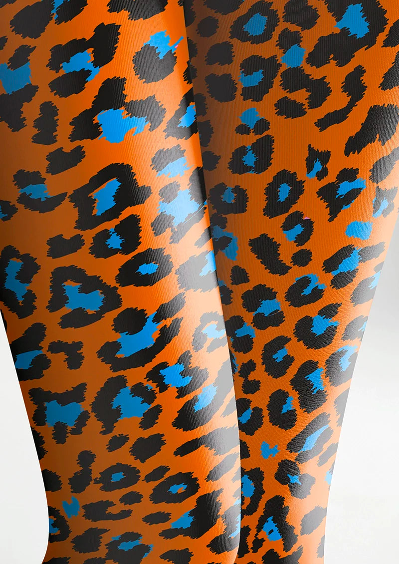 Tangerine Jungle Leopard Tights Hosiery Pantyhose