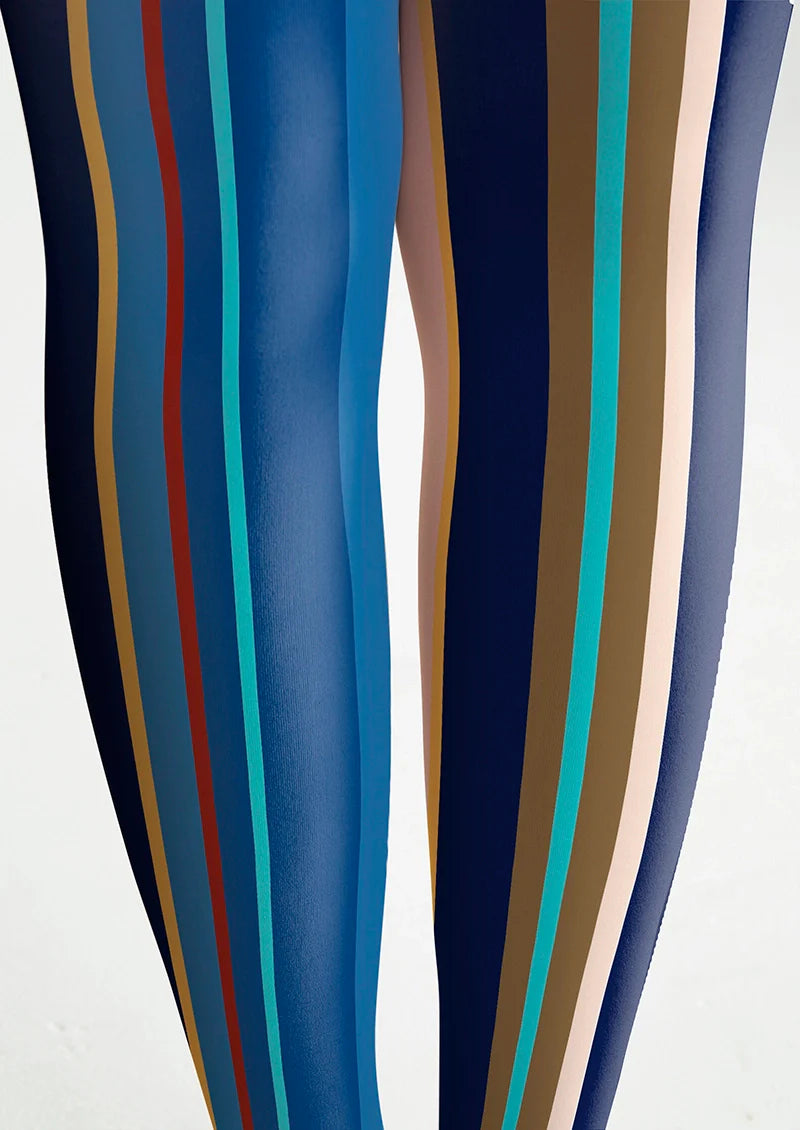 Blue Dream Striped Tights Hosiery Pantyhose