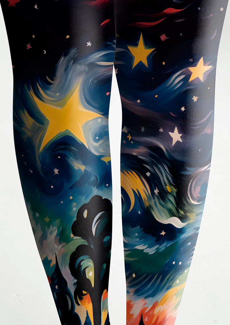 Colorful Starry Sky Tights Hosiery Pantyhose