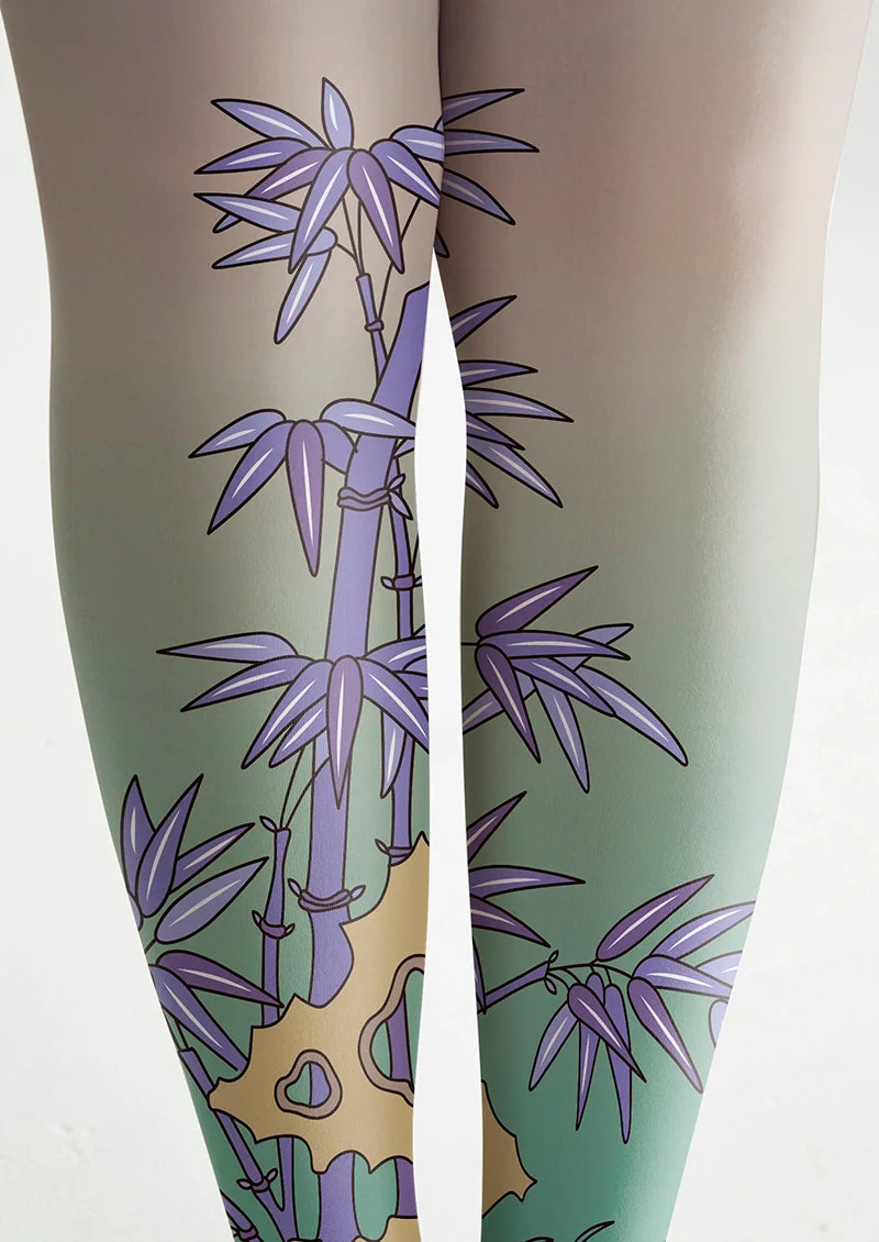 Purple Bamboo Tights Hosiery Pantyhose