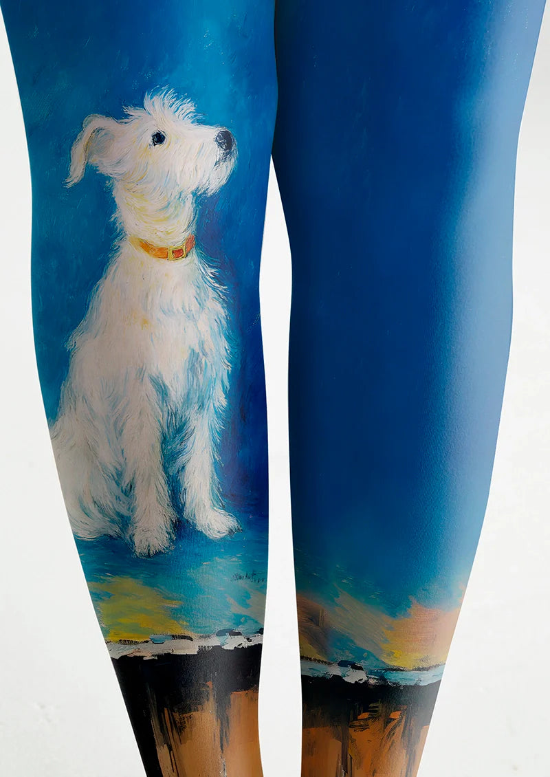 White Dog Tights Hosiery Pantyhose