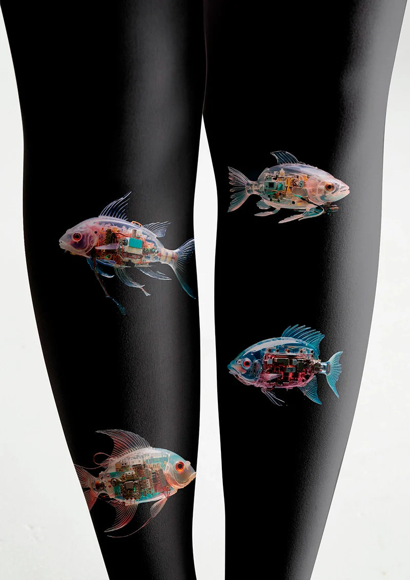 Mechanical Fish Tights Hosiery Pantyhose