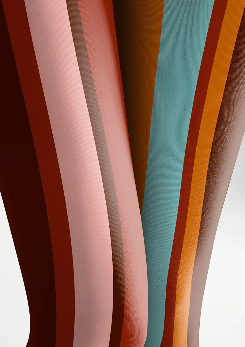 Color Stripes Tights Hosiery Pantyhose
