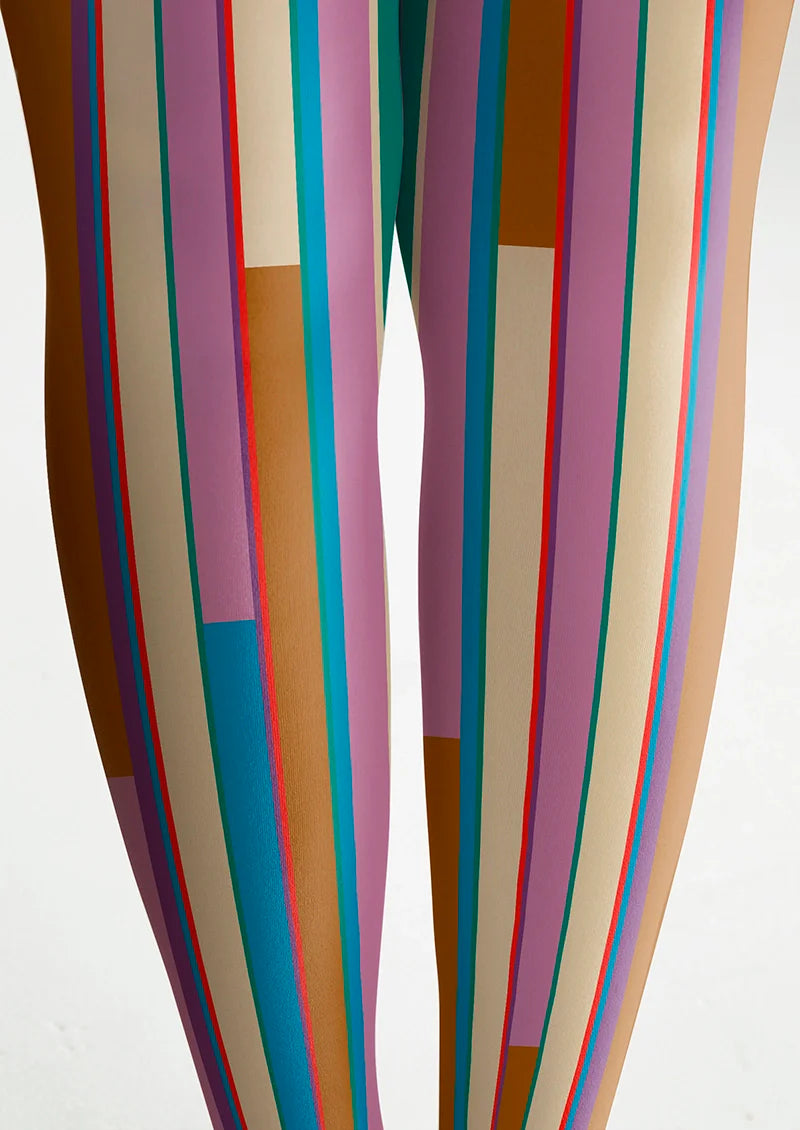 Broken Colors stripes Tights Hosiery Pantyhose