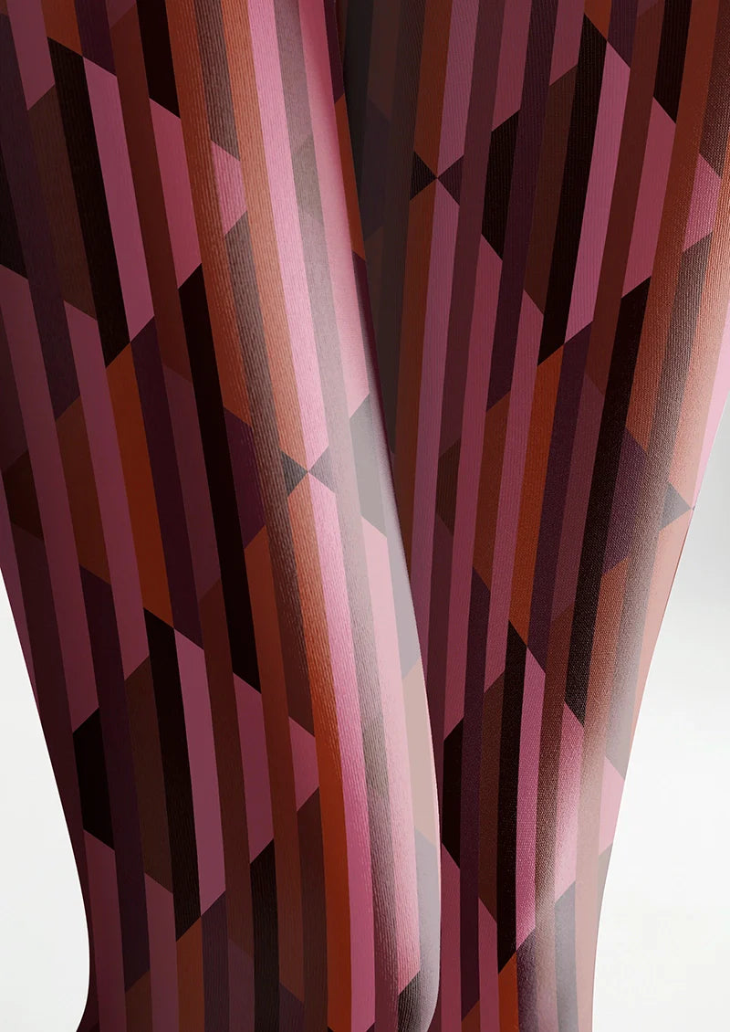 Burgundy check Tights Hosiery Pantyhose