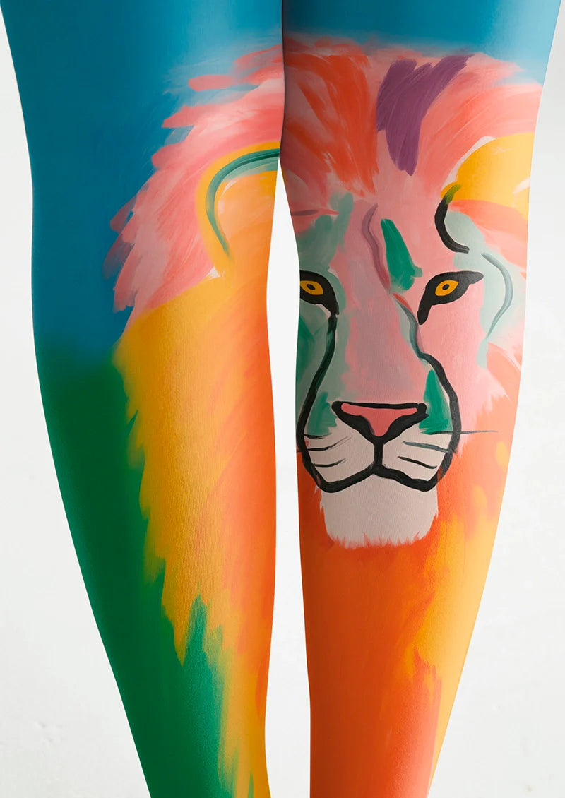 Colorful Lion Tights Hosiery Pantyhose