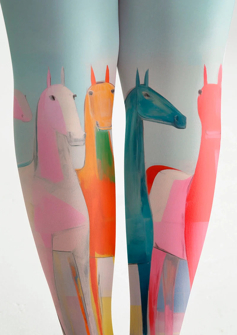 Horse Chromatogram Tights Hosiery Pantyhose