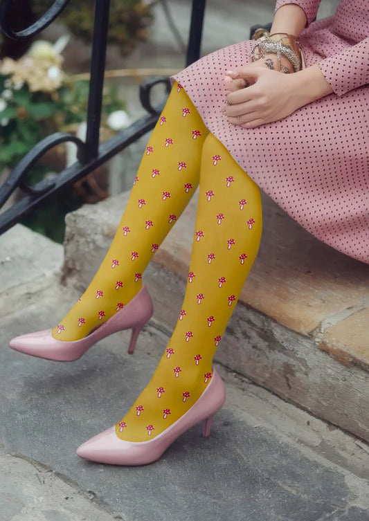 Little Mushroom Polka Dots Tights Hosiery Pantyhose