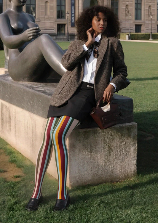 Retro Stripes Tights Hosiery Pantyhose