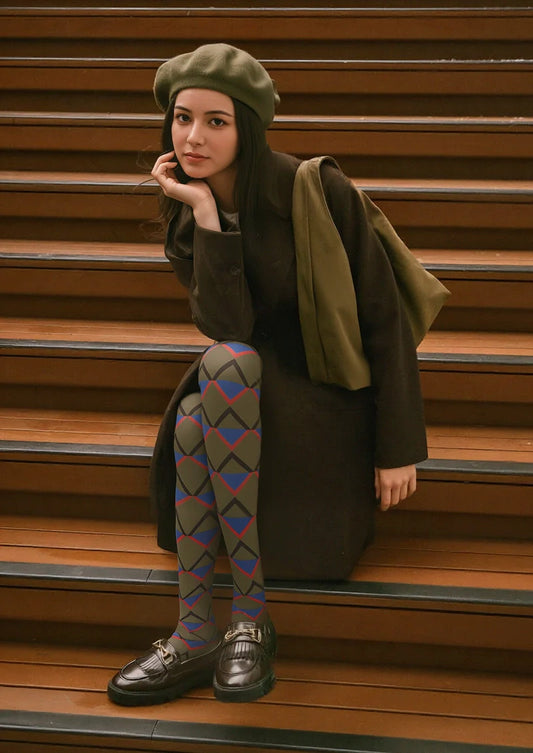 Inky Matrix Tights Hosiery Pantyhose