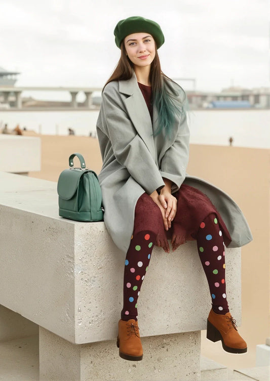 Colorful Polka Dots Tights Hosiery Pantyhose