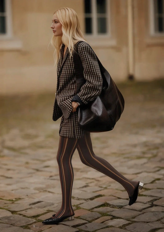 Staff of Afterglow Striped Tights Hosiery Pantyhose