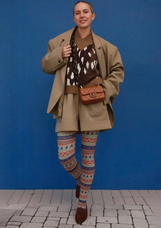 Stone Tassel Tights Hosiery Pantyhose