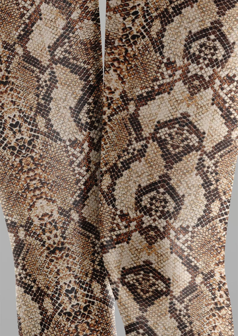 Snake Print Tights Hosiery Pantyhose