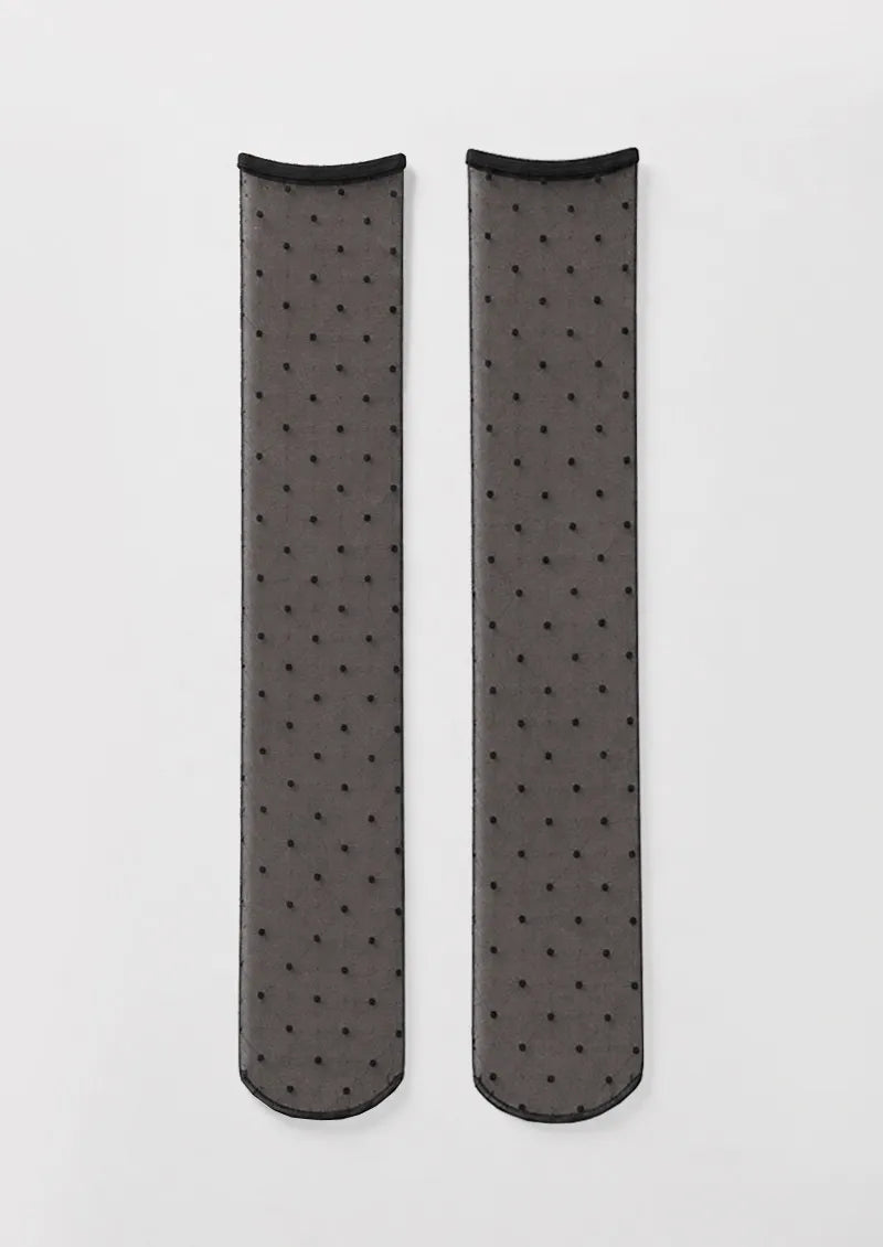 Sheer Polka Dot Knee-High Socks
