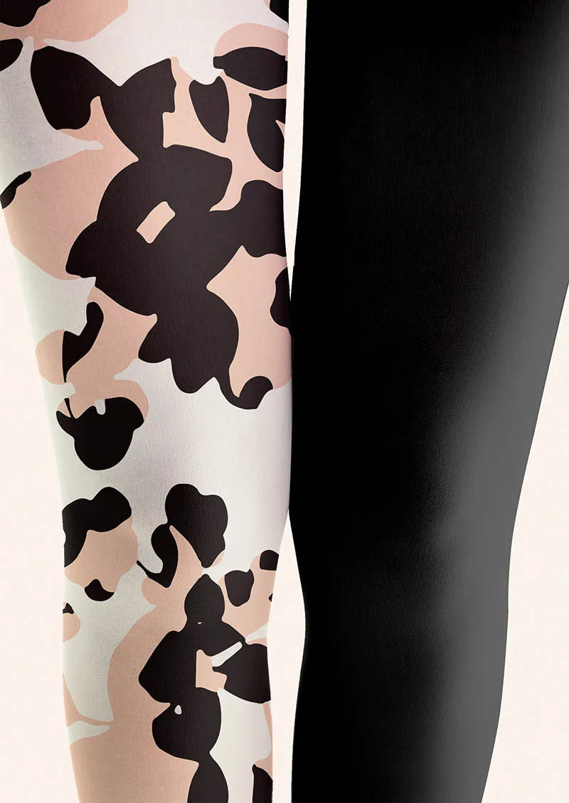 Abstract Leaf Shadow Tights Hosiery Pantyhose