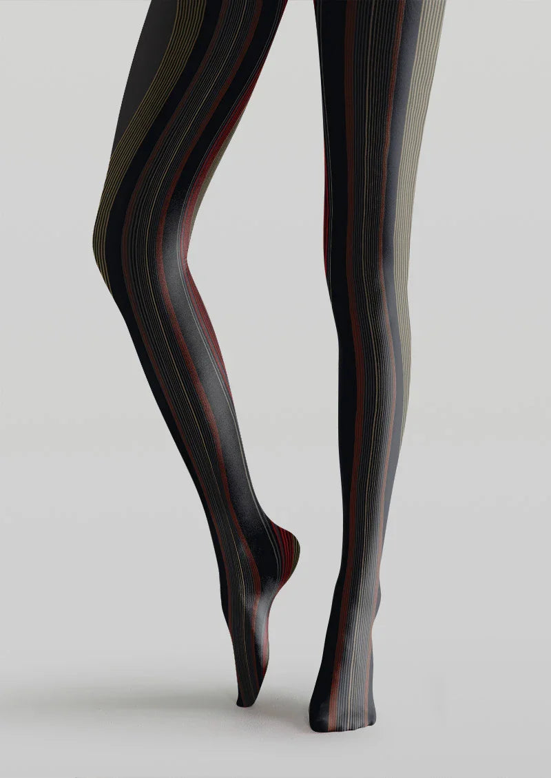 Black Texture Tights Hosiery Pantyhose