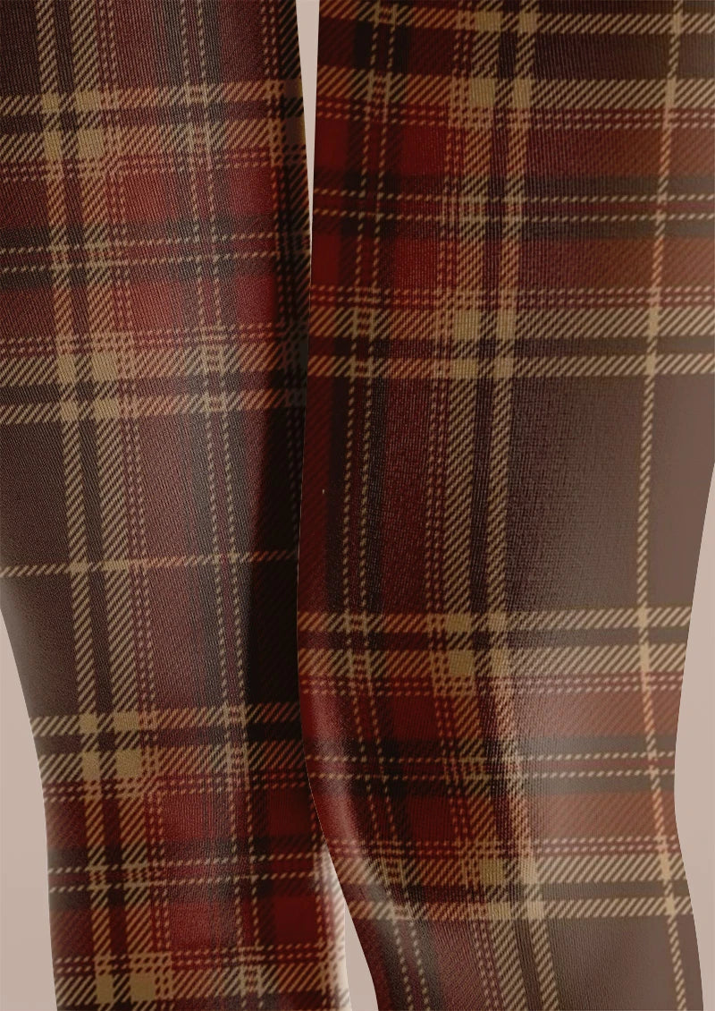 Highland Plaid Tights Hosiery Pantyhose