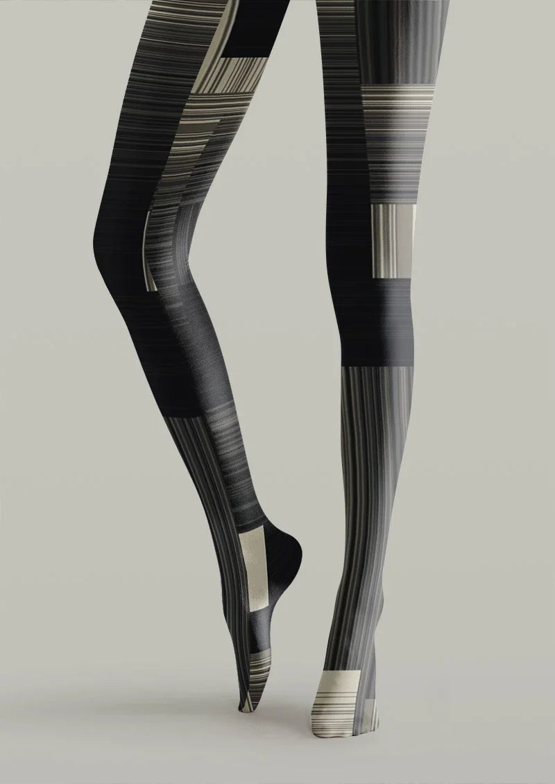 Noir Circuit Tights Hosiery Pantyhose
