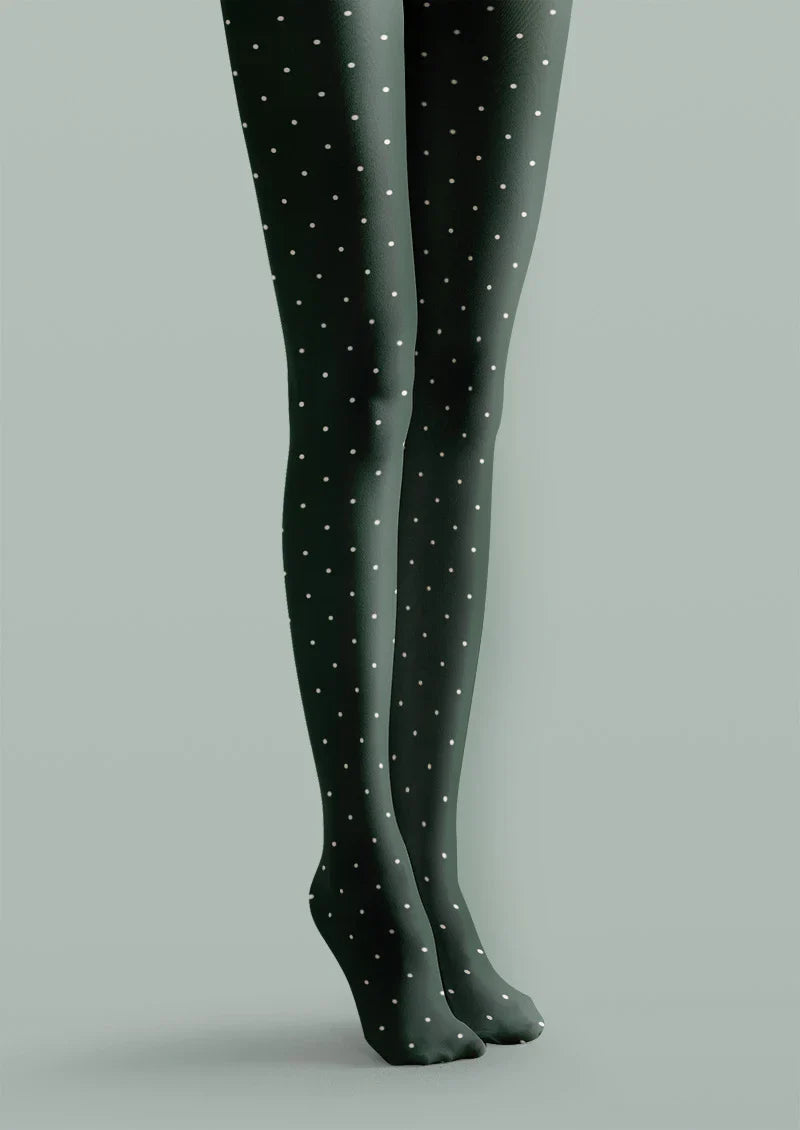 Green Dots Tights Hosiery Pantyhose