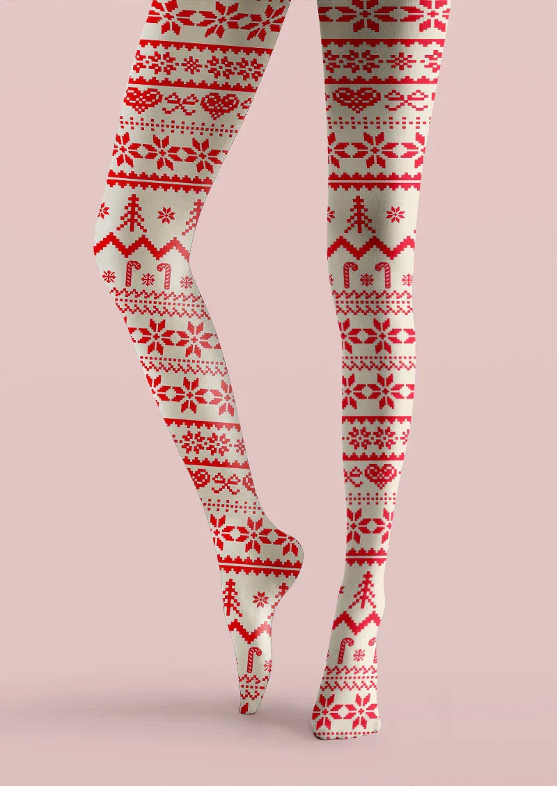 Christmas Nordicknit Tights Hosiery Pantyhose