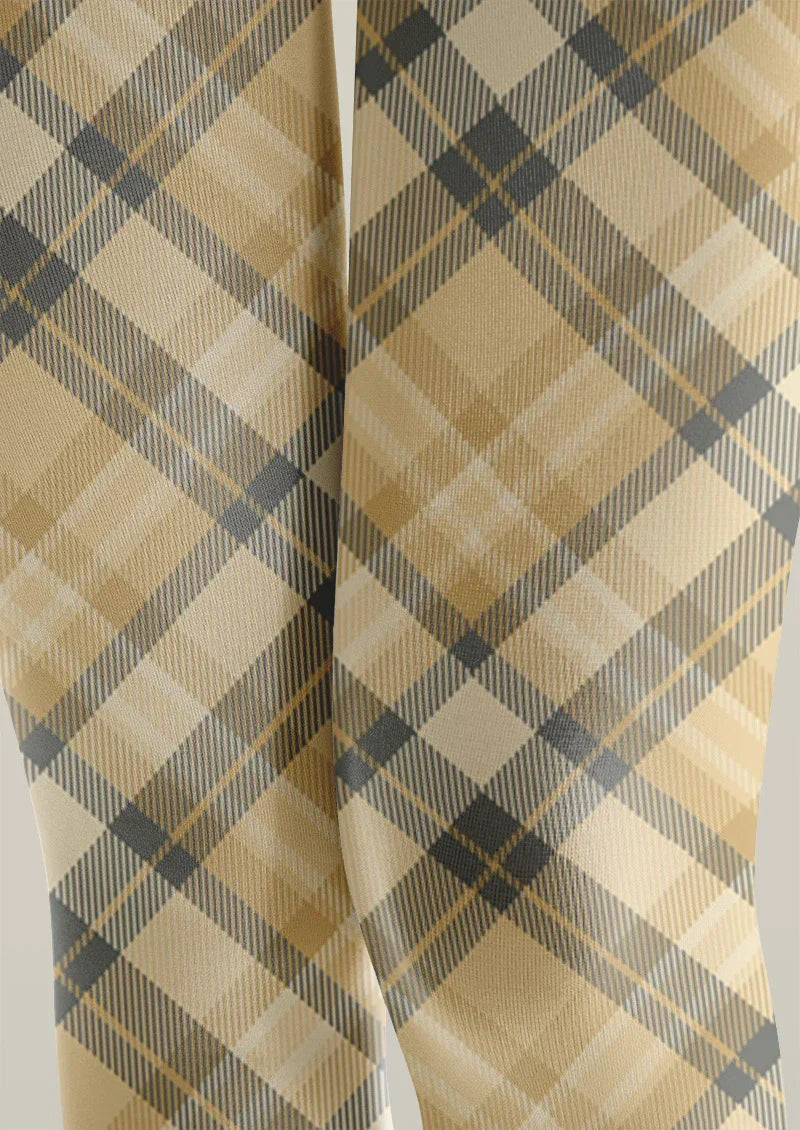 Vintage Check Tights Hosiery Pantyhose