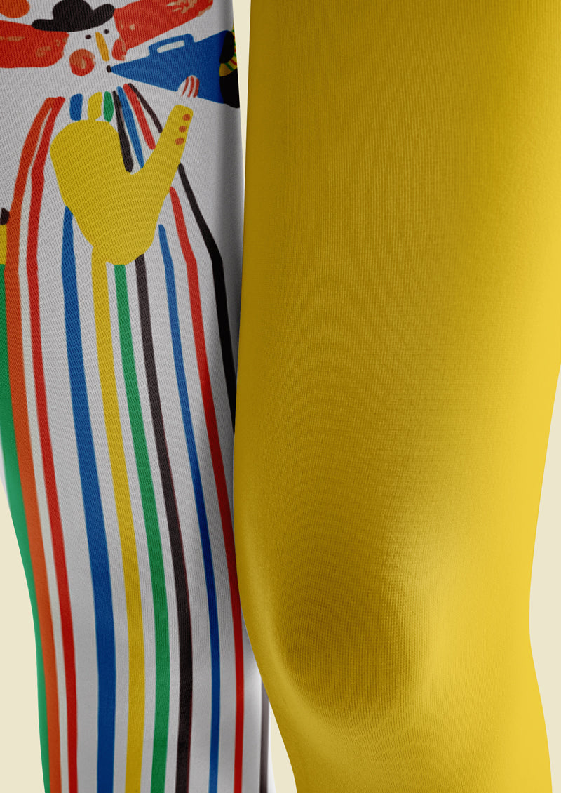 Cartoon Character Stripe Tights Hosiery Pantyhose