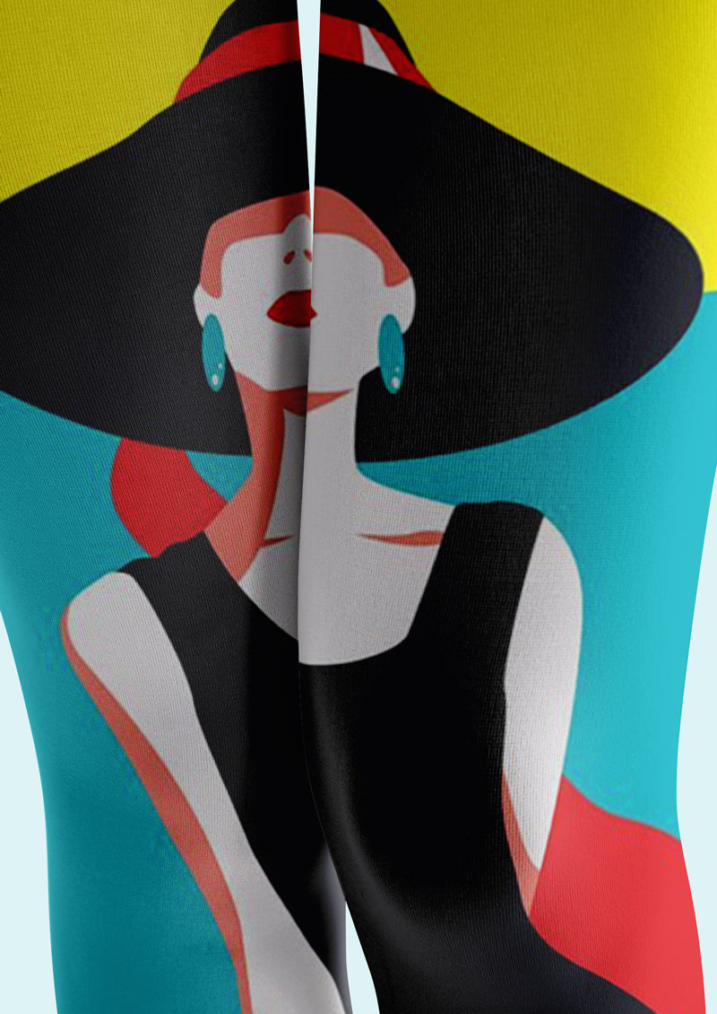 Color Block Modern Lady Tights Hosiery Pantyhose