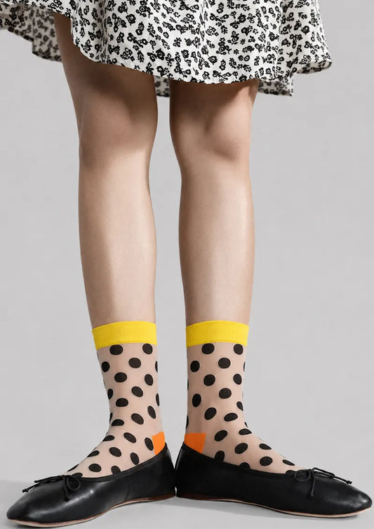 Bold Polka Dot Crew Socks