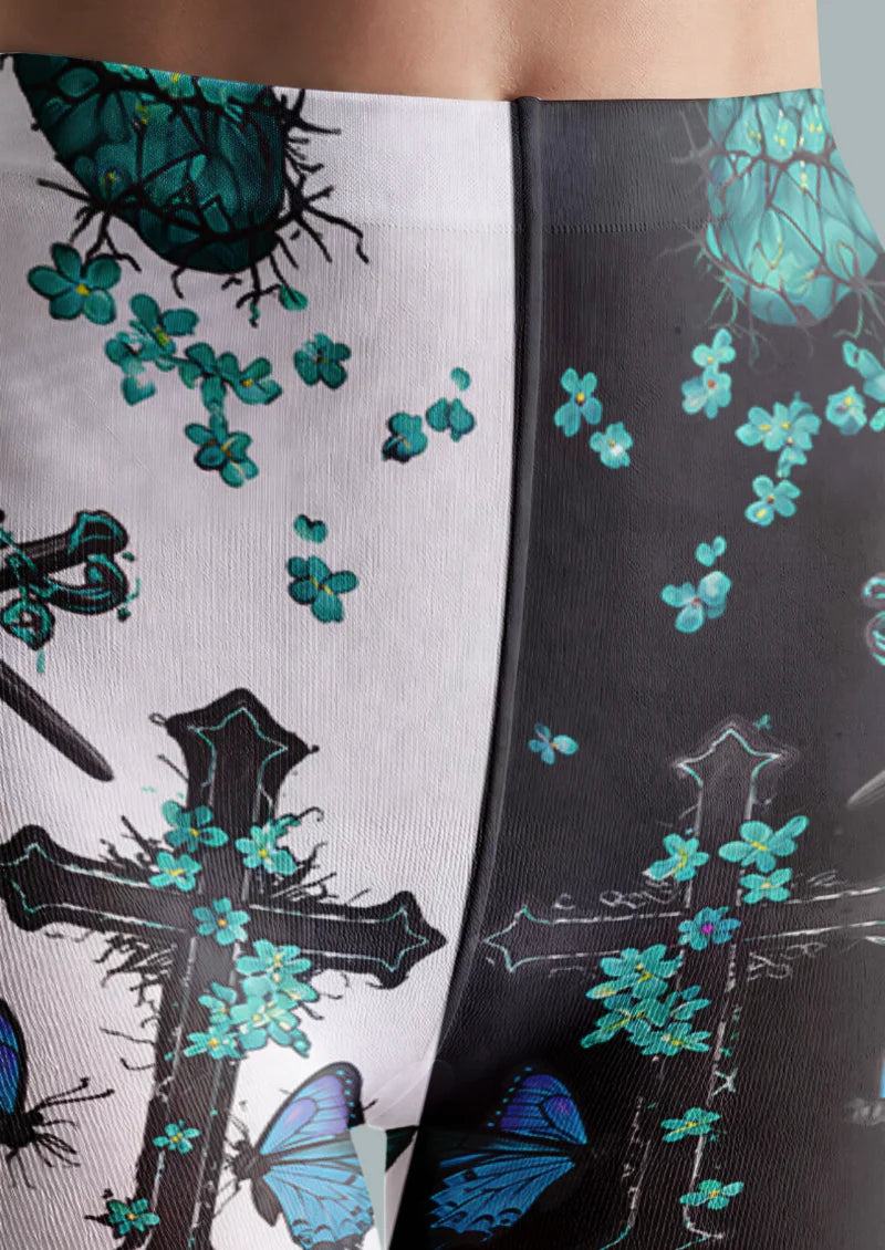 Black Raven and Butterfly Tights