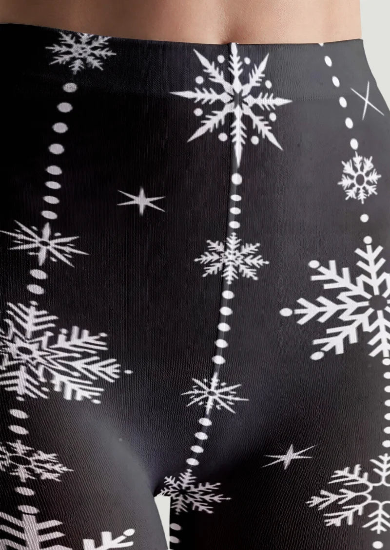 Black Snowflake Tights