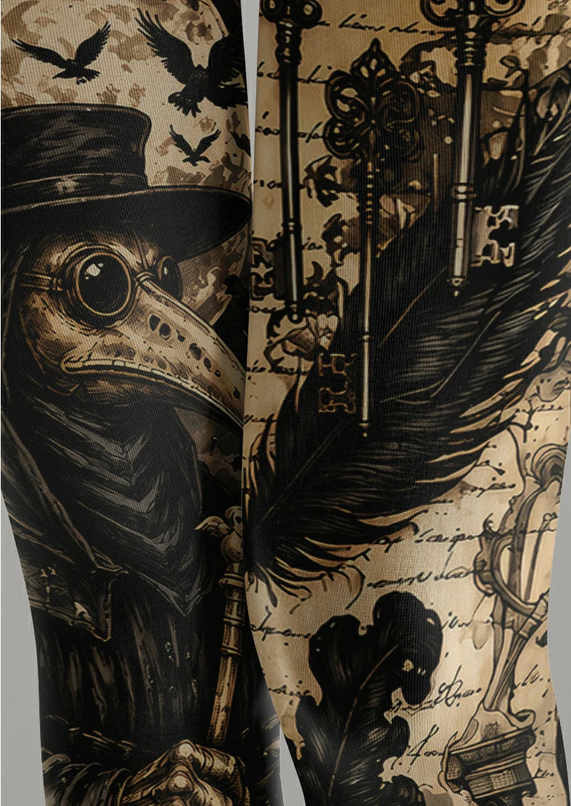Black Plague Doctor Tights
