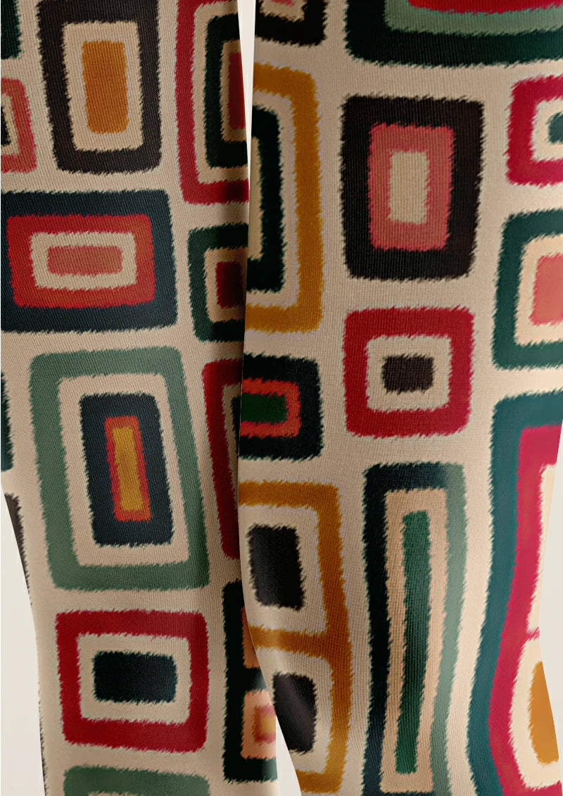 Multicolor Nested Rectangle Tights