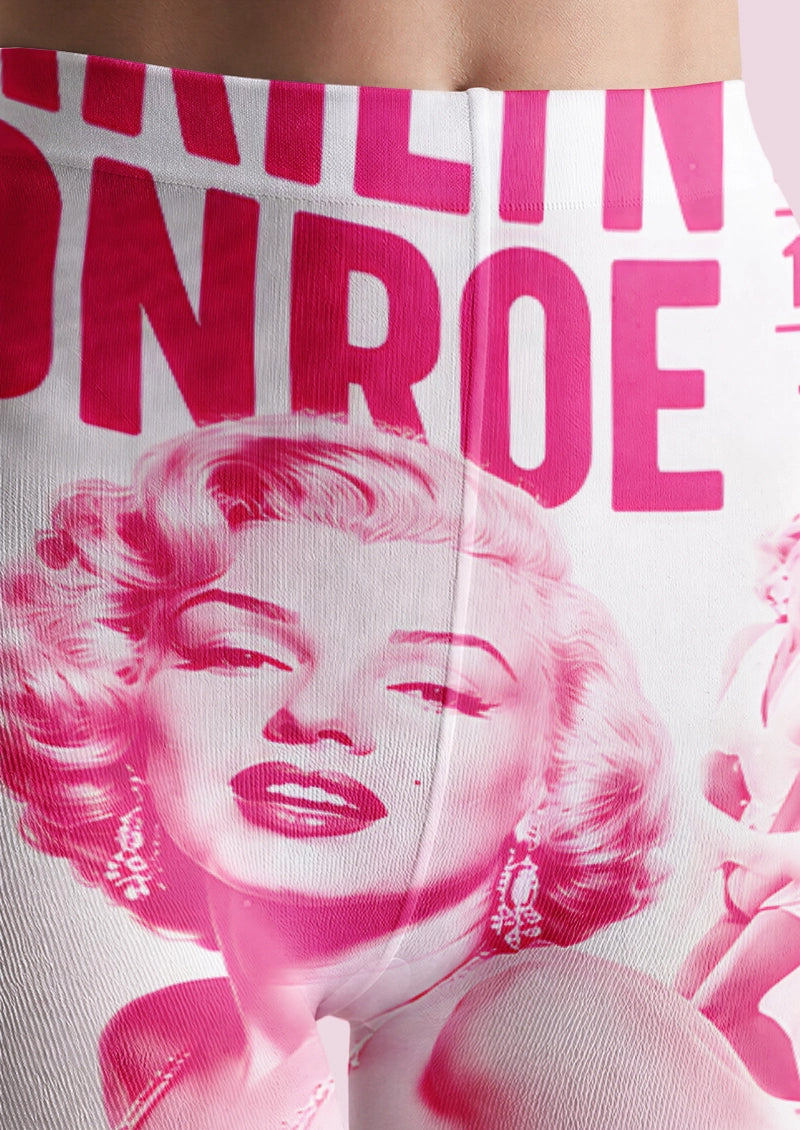 Pink vintage Hollywood poster collage graphic print Tights Hosiery Pantyhose