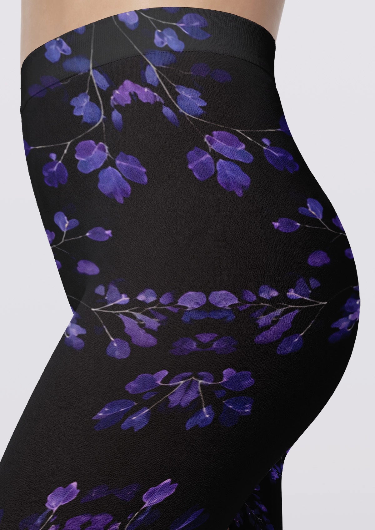 Purple Flowers Tights