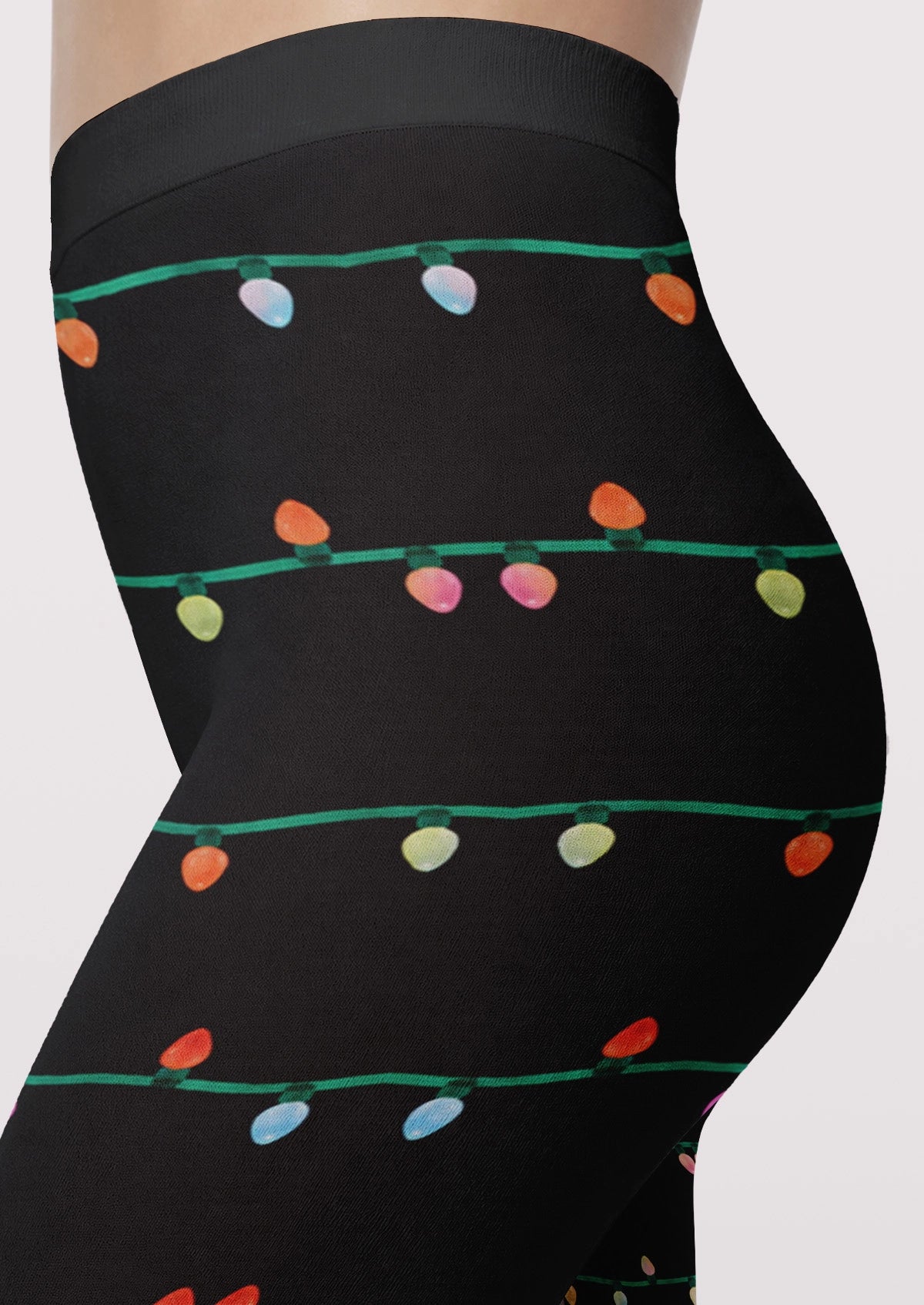 Black Christmas Lights Tights