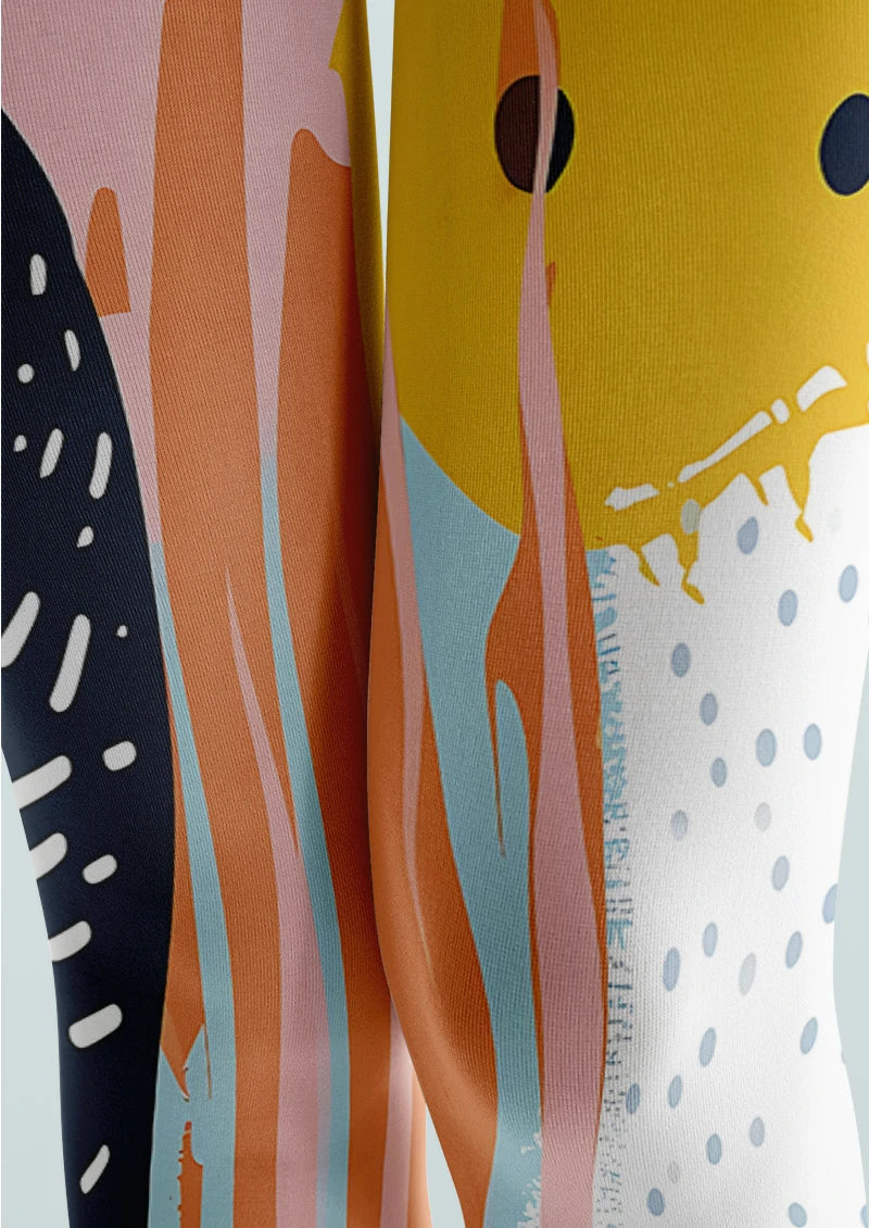 Abstract Pop Art Polka Dot Tights Hosiery Pantyhose