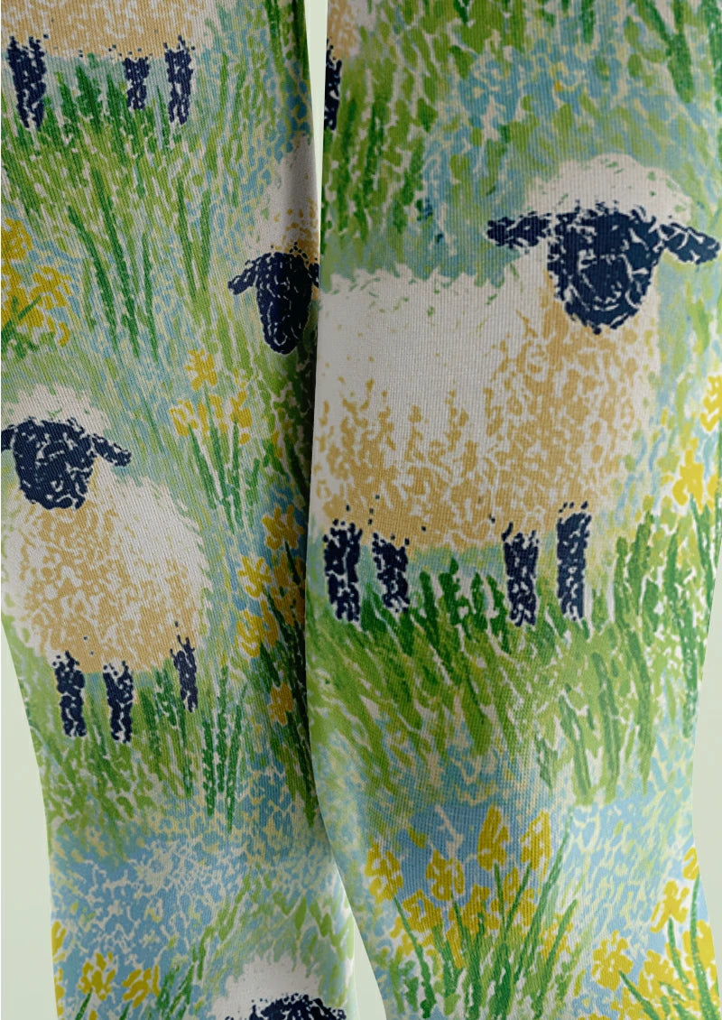 Green Sheep Meadow Tights
