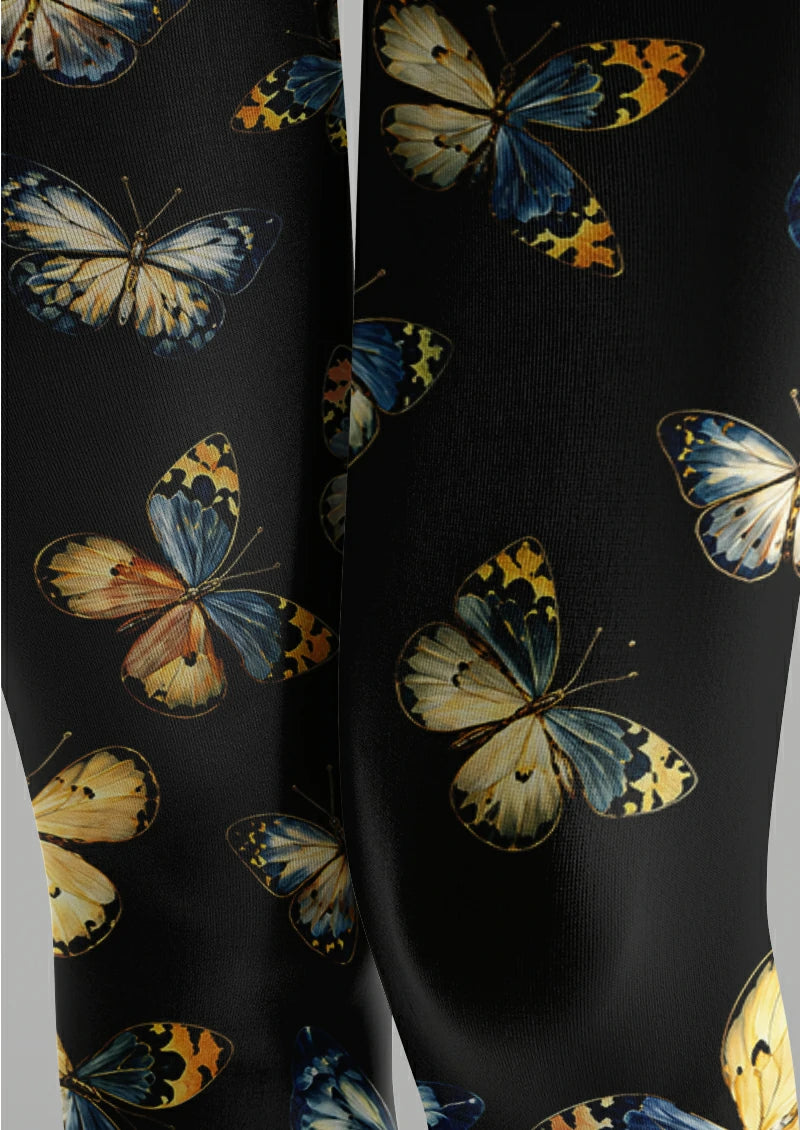 Black Butterfly Tights