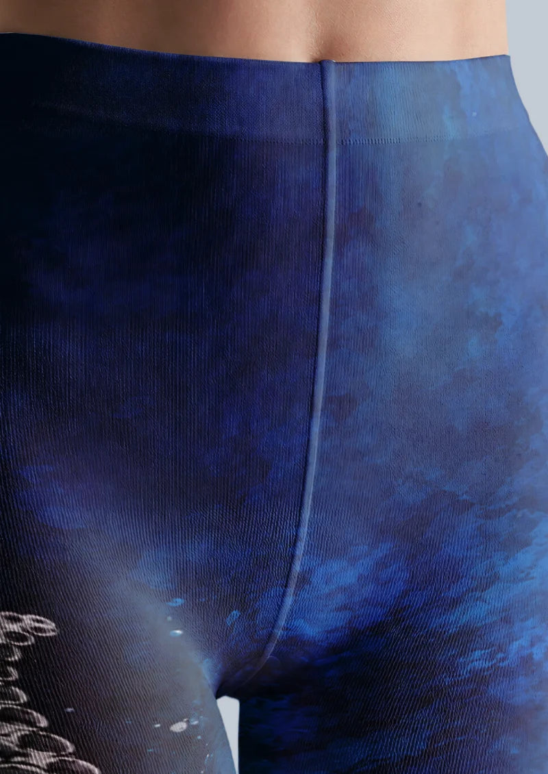 Black Blue Octopus Jellyfish Tights